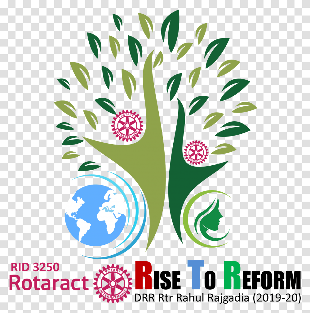 Rotaract Logo 2019, Floral Design, Pattern Transparent Png