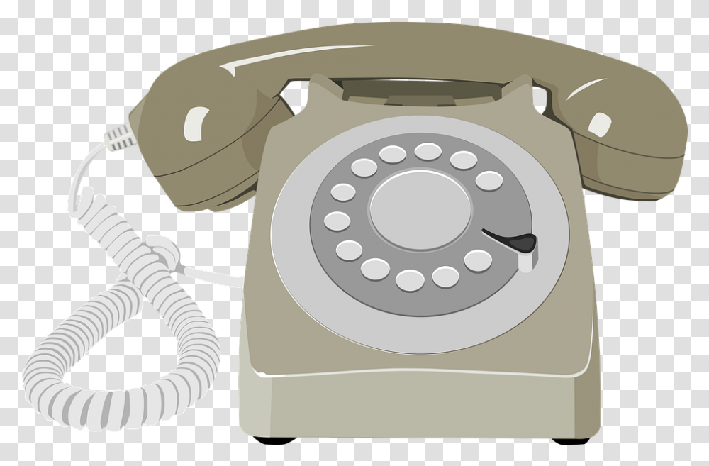 Rotary Dial Telephone Retro Corded Phone, Electronics Transparent Png