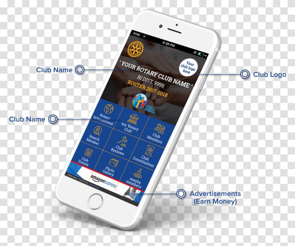 Rotary Ios Android App Iphone, Mobile Phone, Electronics, Cell Phone Transparent Png