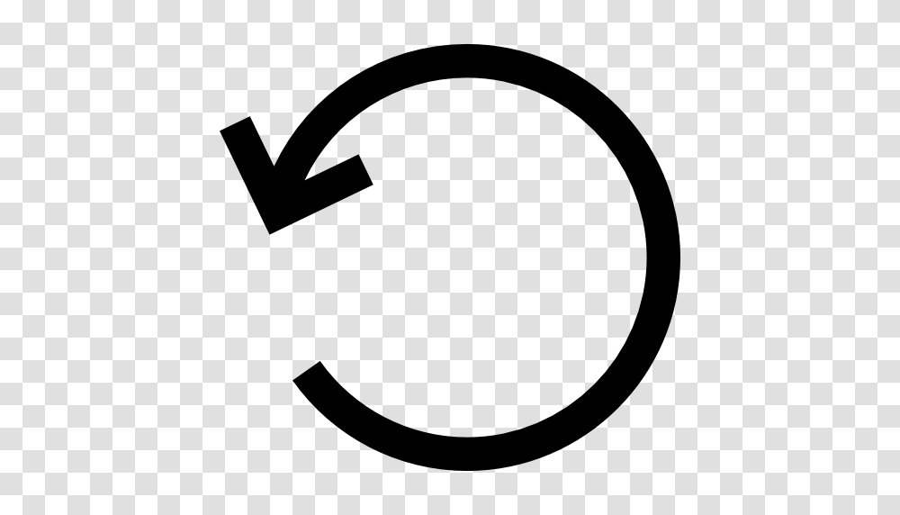 Rotate Left Circular Arrow Interface Symbol, Logo, Trademark, Stencil Transparent Png