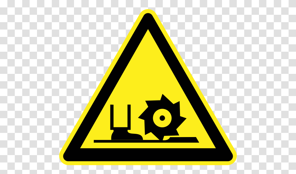 Rotating Blade Or Cutter Warning Vector Sign Corrosive Material Hazard Symbol, Triangle, Road Sign Transparent Png