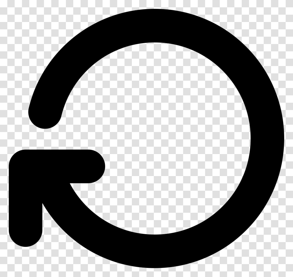 Rotating Clockwise Circular Arrow Svg Circle Arrow, Logo, Trademark, Stencil Transparent Png