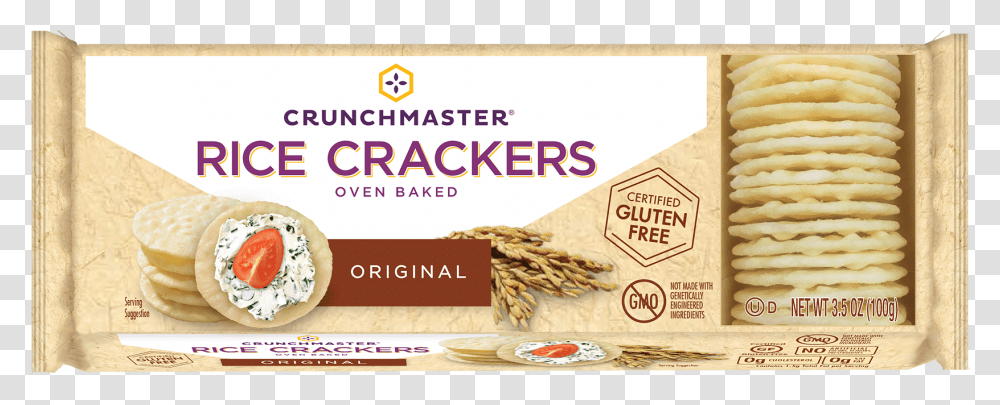 Rotator Image Crunchmaster Rice Crackers, Plant, Vegetable, Food, Produce Transparent Png