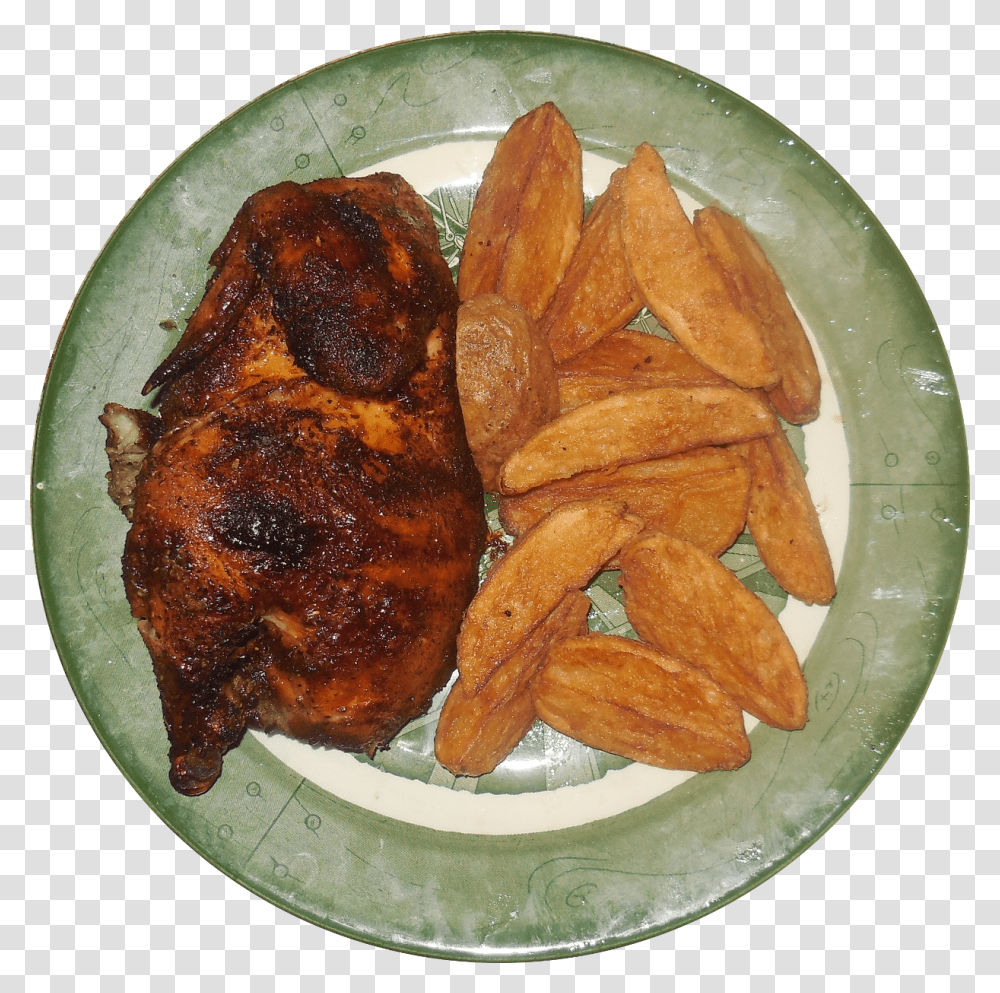 Rotisserie Chicken And Potato Wedges Potato Wedges, Meal, Food, Dish, Plant Transparent Png