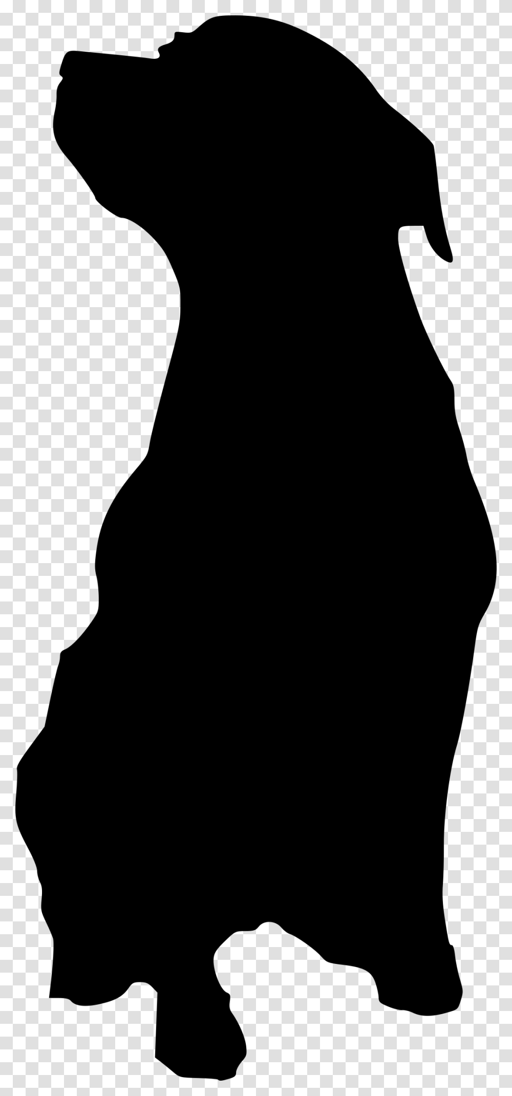 Rottweiler Outline Clip Arts Sitting Dog Silhouette, Gray, World Of Warcraft Transparent Png