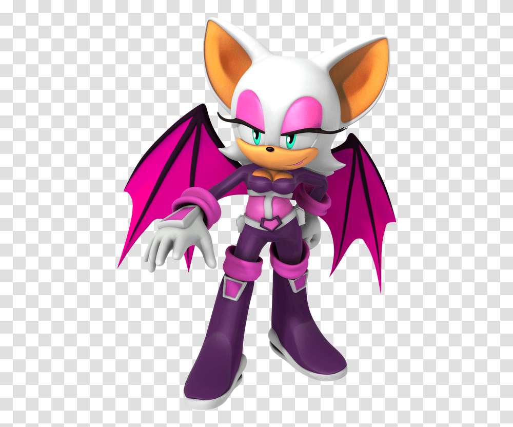 Rouge The Bat Sonic Heroes Outfit, Toy, Figurine Transparent Png