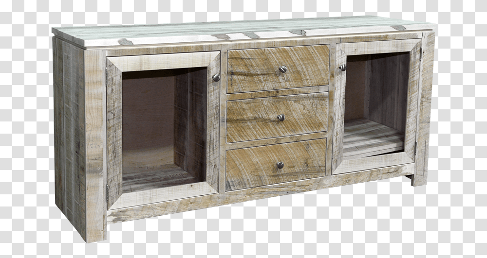 Rough Cut Metro 2 Door 3 Drawer Tv Stand Sideboard, Furniture, Wood, Cabinet, Microwave Transparent Png
