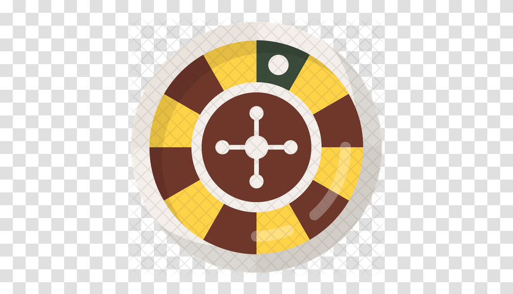 Roulette Wheel Icon Of Flat Style Circle, Armor, Clock Tower, Ceiling Fan, Face Transparent Png