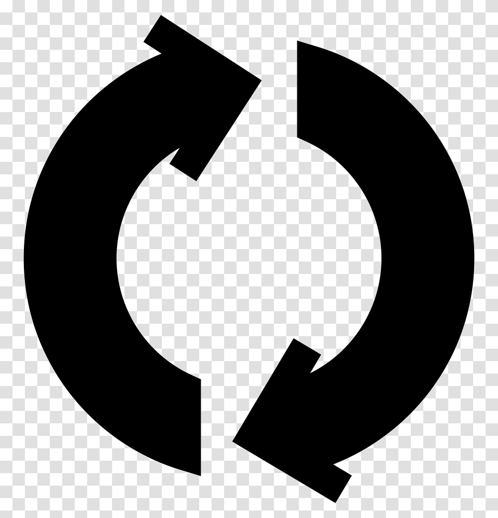 Round Arrows Crescent, Number, Recycling Symbol Transparent Png