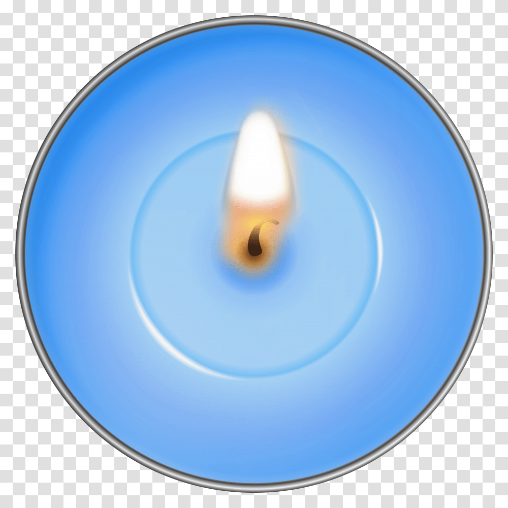 Round Blue Candle Clip Art Transparent Png