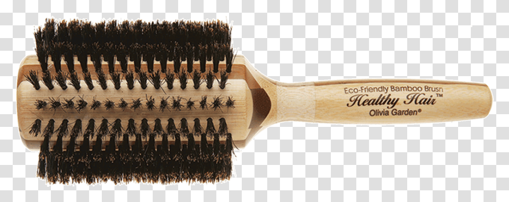 Round Boar Bristle Brush Olivia Garden Healthy Hair Bamboo Round Brush 100 Percent, Tool, Toothbrush Transparent Png