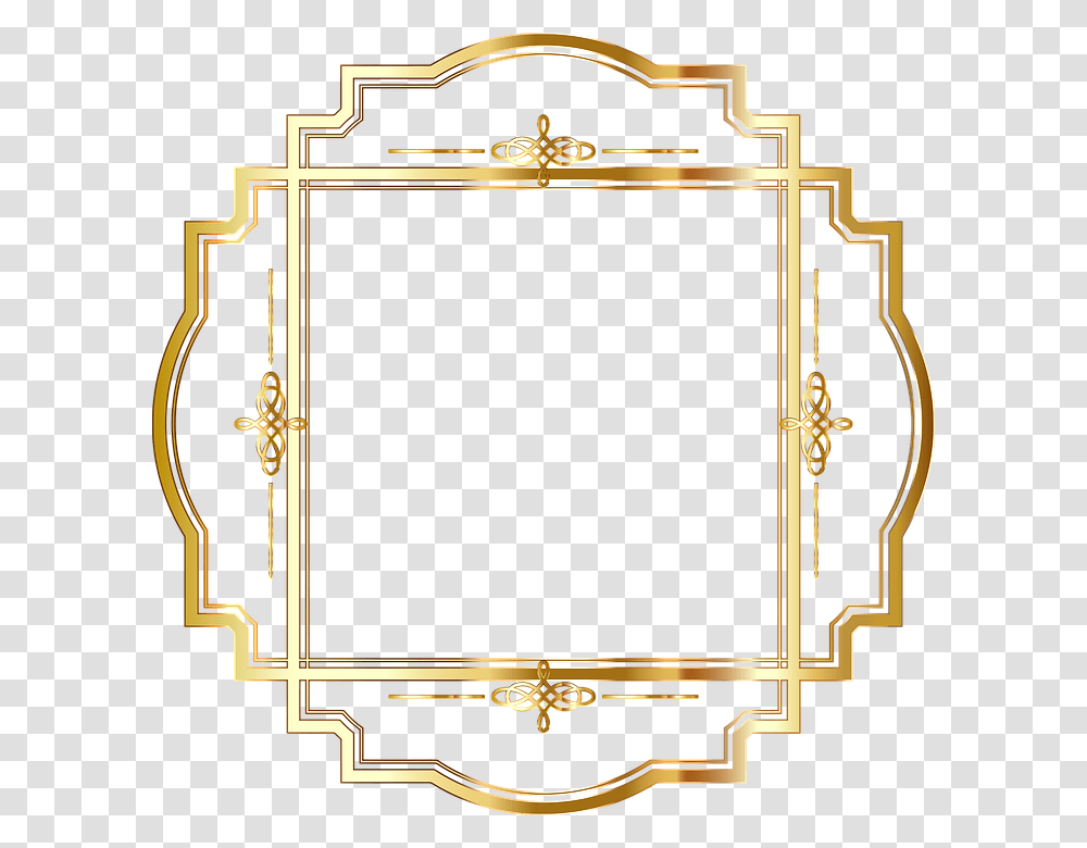 Round Border Frame Gold Clip Art Image Circular Border, Mirror Transparent Png