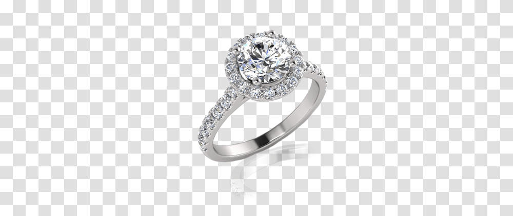 Round Brilliant Cut Halo Engagement Ring Diamond Diamond Ring Halo, Accessories, Accessory, Jewelry, Gemstone Transparent Png