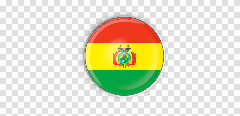 Round Button With Metal Frame Bolivia Flag Round, Logo, Trademark, Badge Transparent Png