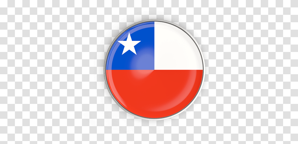 Round Button With Metal Frame Chile Flag Circle, Logo, Trademark, Balloon Transparent Png