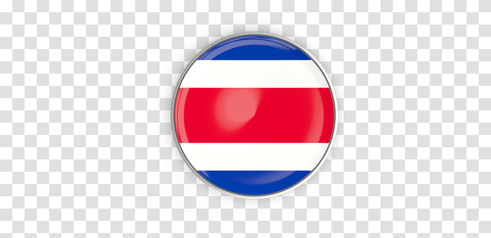 Round Button With Metal Frame Costa Rica Round Flag, Logo, Trademark Transparent Png