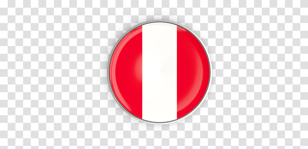 Round Button With Metal Frame Icon Peru Flag, Logo, Trademark, Label Transparent Png