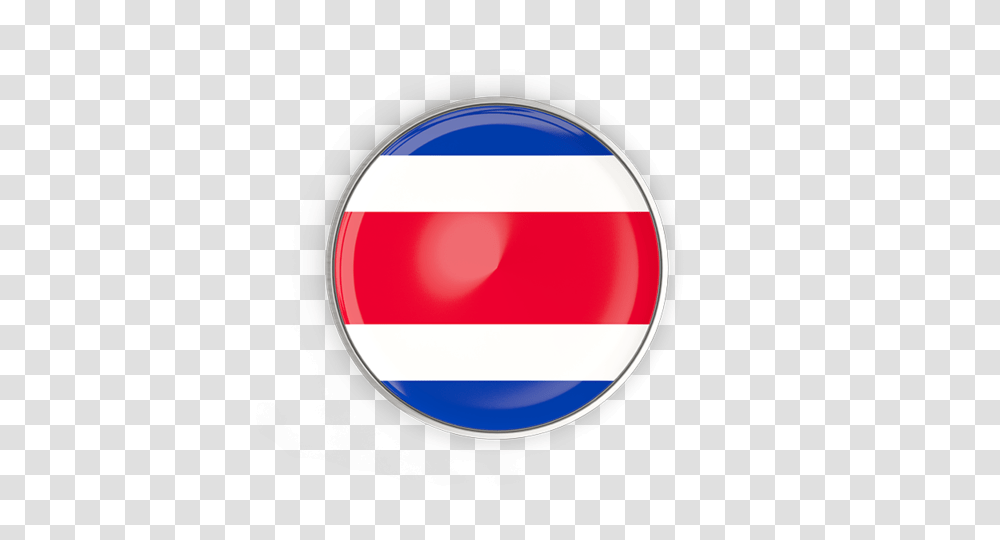 Round Button With Metal Frame Illustration Of Flag Of Costa Rica, Sphere, Logo Transparent Png