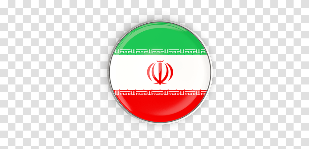 Round Button With Metal Frame Iran Flag Icon, Label, Logo Transparent Png