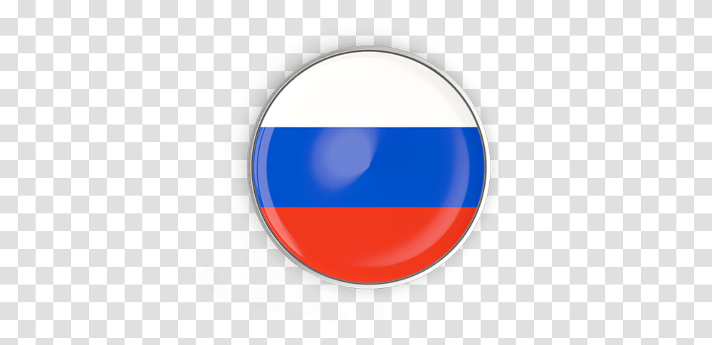 Round Button With Metal Frame Russia Round Flag, Sphere Transparent Png