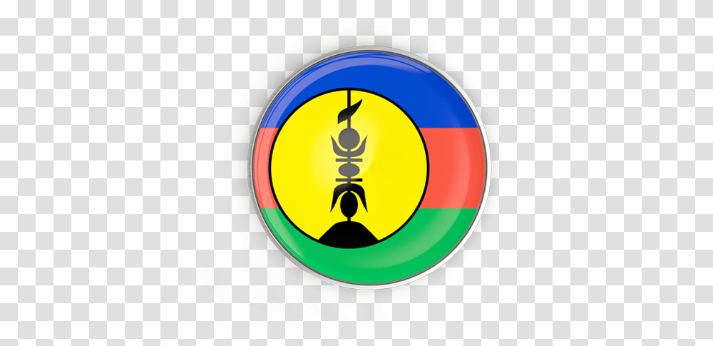 Round Button With Metal Frame Symbol New Caledonia Flag, Label, Text, Logo, Armor Transparent Png