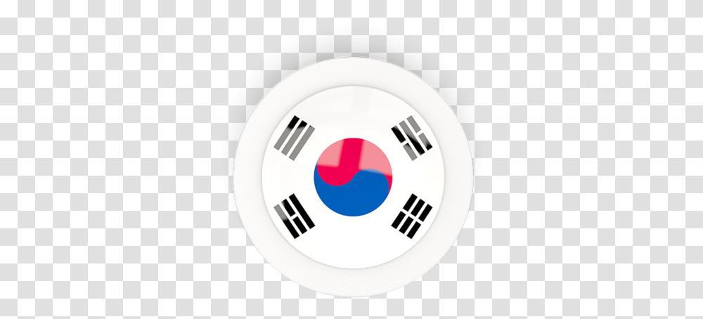 Round Carbon Icon South Korea Flag, Logo, Trademark, Tape Transparent Png