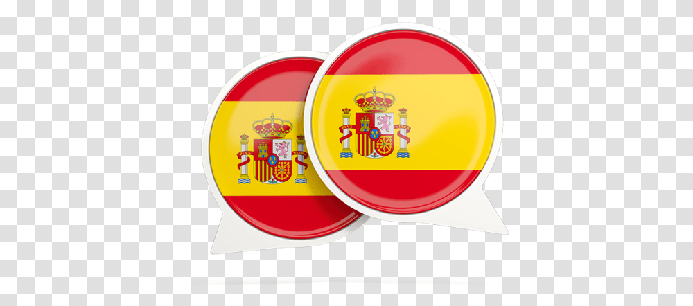 Round Chat Icon Spain Flag, Label, Food, Candy, Sticker Transparent Png