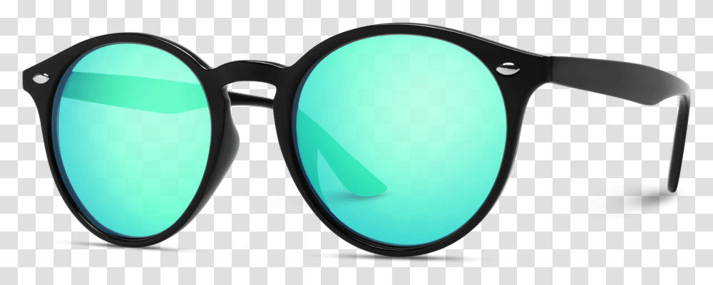 Round Classic Retro Frame Sunglasses Download Reflection, Accessories, Accessory, Goggles Transparent Png