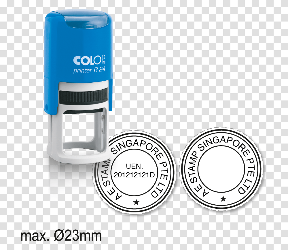 Round Company Stamp Colop Stamp, Mixer, Appliance, Bottle, Cylinder Transparent Png