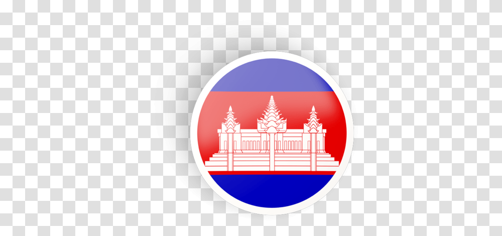 Round Concave Icon Cambodia Flag Icon, Plant, Tree, Label Transparent Png