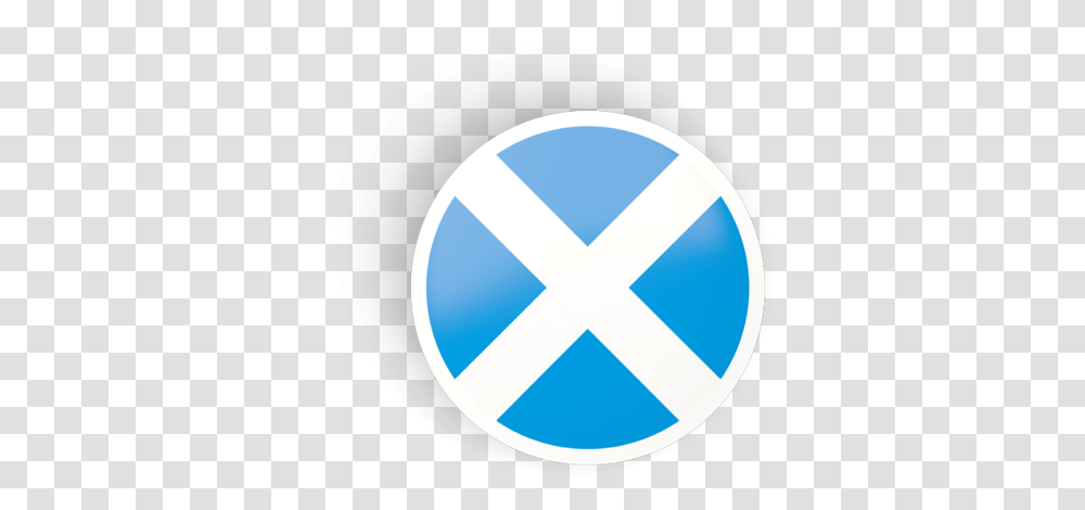 Round Concave Icon Round Scotland Flag, Sign, Road Sign Transparent Png