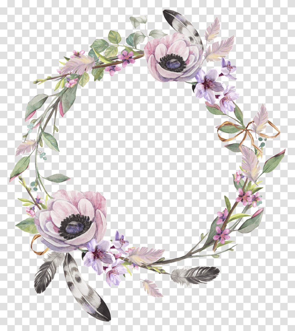 Round Elegant Flower, Floral Design, Pattern Transparent Png