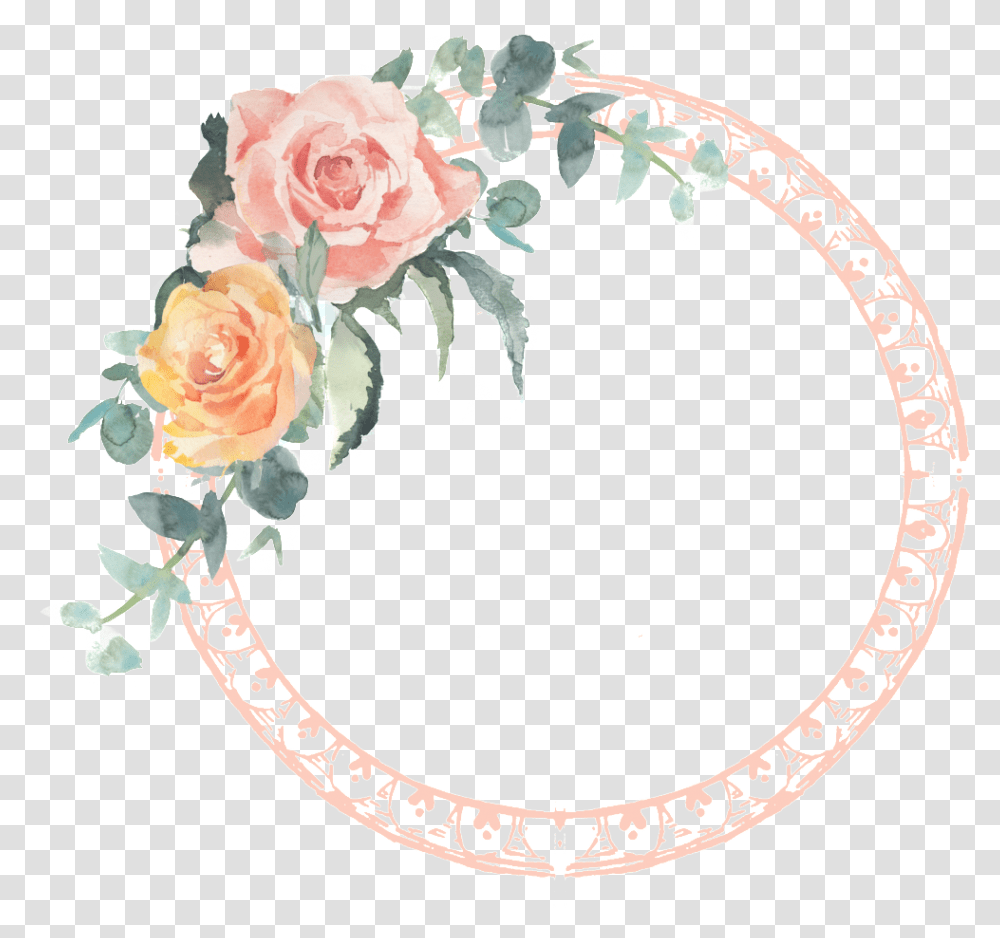 Round Fashion Garland Border Floral Round Border, Accessories, Accessory, Plant, Jewelry Transparent Png