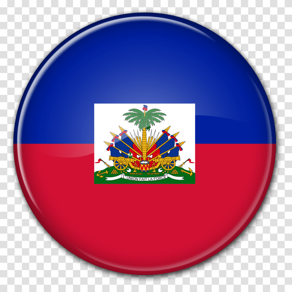 Round Flag Of Haiti, Logo, Label Transparent Png