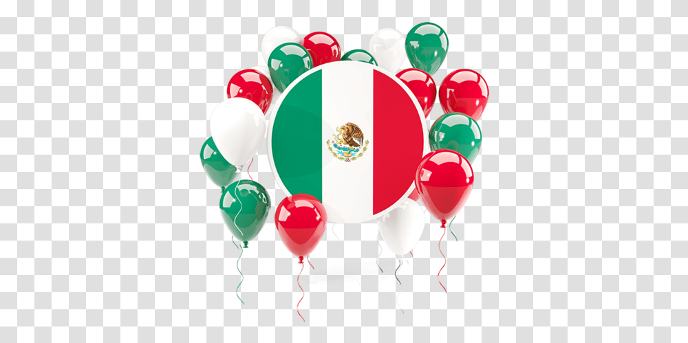 Round Flag With Balloons Mexico Flag Transparent Png