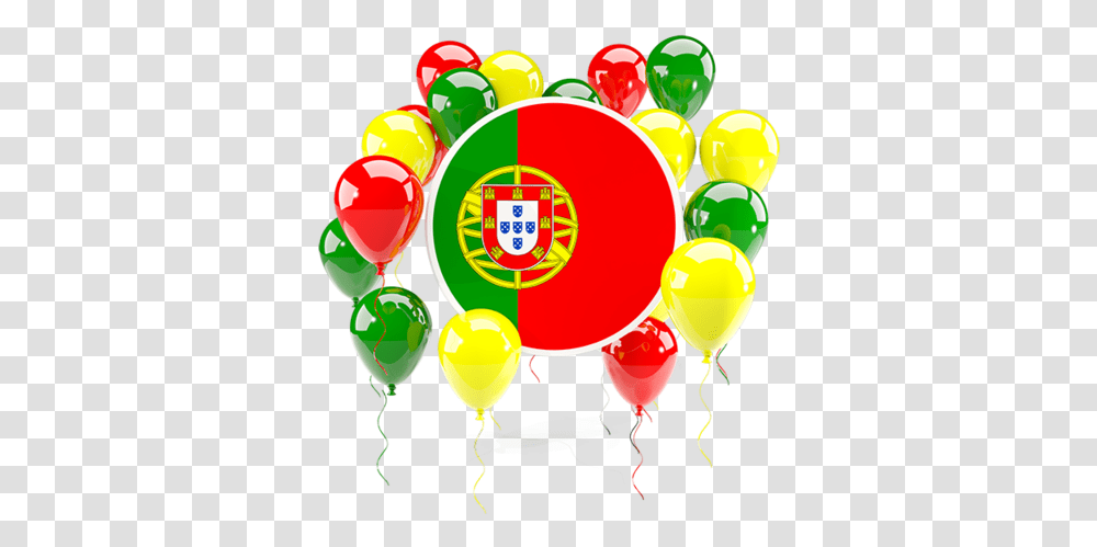 Round Flag With Balloons Portugal Flag Transparent Png