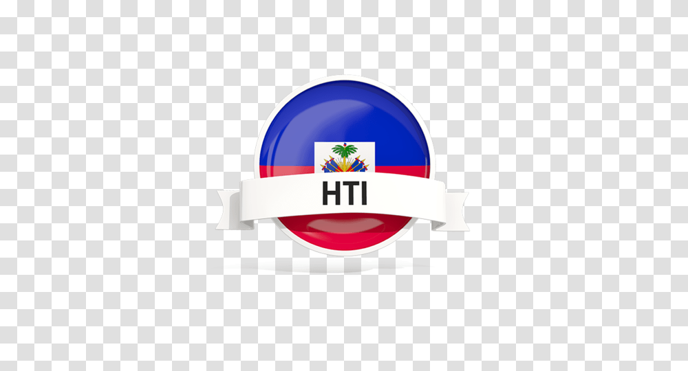Round Flag With Banner Illustration Of Flag Of Haiti, Logo, Trademark, Badge Transparent Png