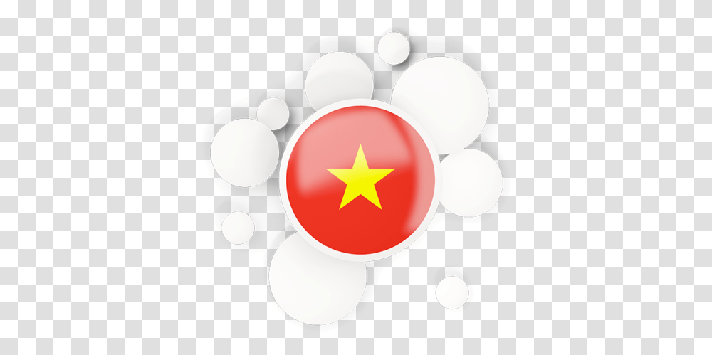 Round Flag With Circles Vietnam Flag Circle, Star Symbol, Pin, Balloon Transparent Png