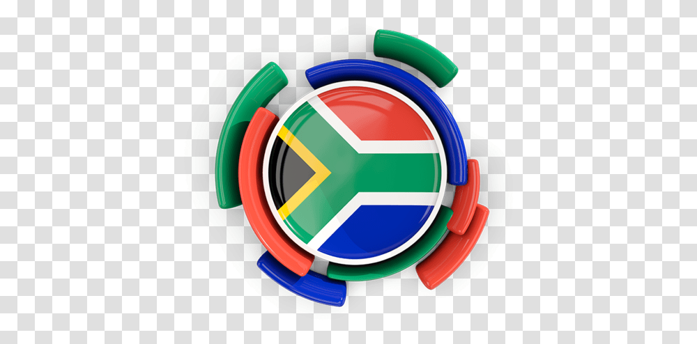 Round Flag With Pattern South Africa Round Flag, Electronics, Headphones Transparent Png