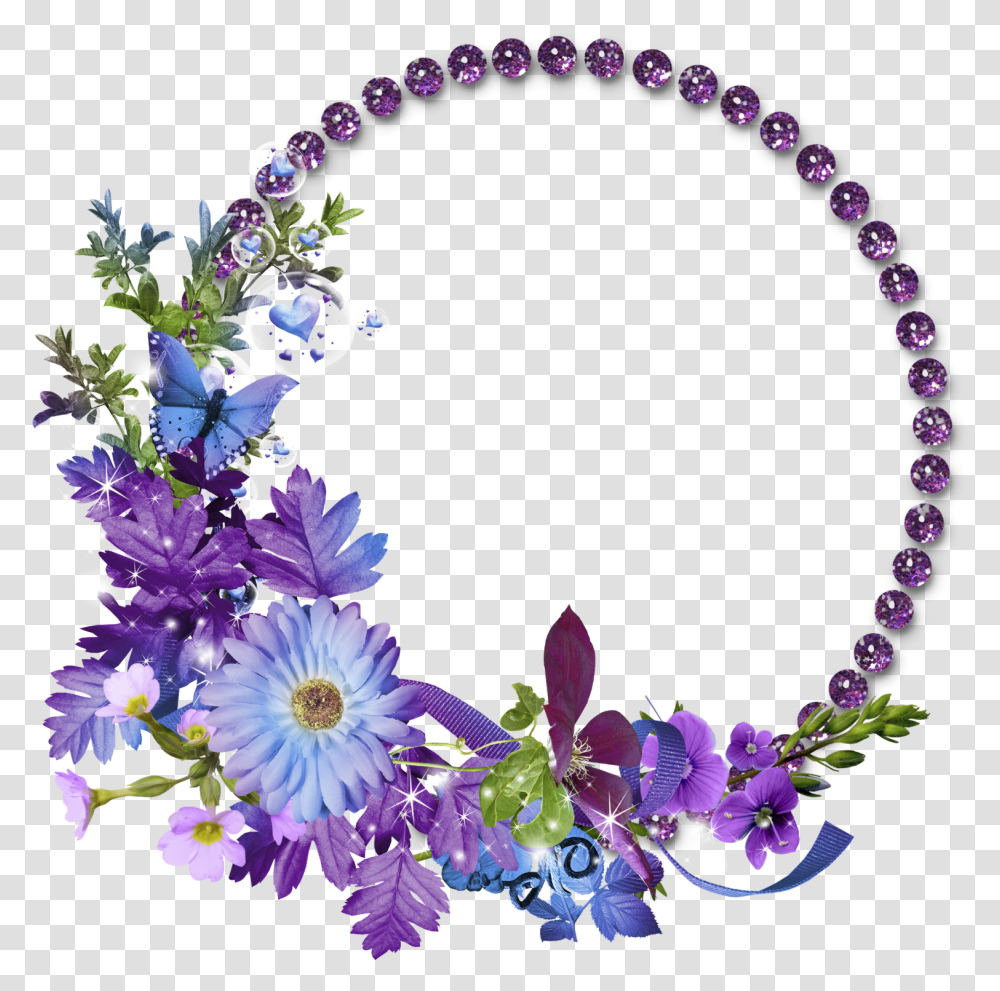 Round Flower Frame, Floral Design, Pattern Transparent Png