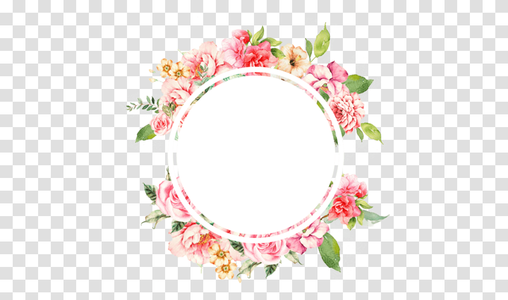 Round Flower Frame Image Psicologia Flores, Floral Design, Pattern Transparent Png