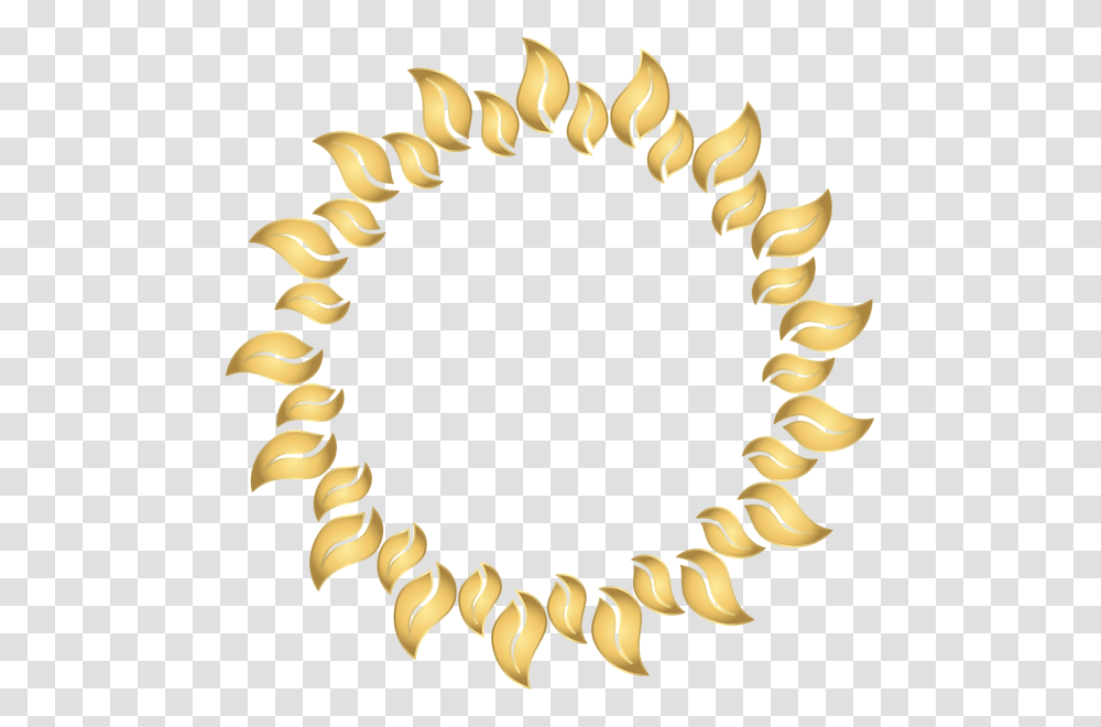 Round Frame Deco Gold Clip Art Image Clip, Plant, Food, Banana Transparent Png