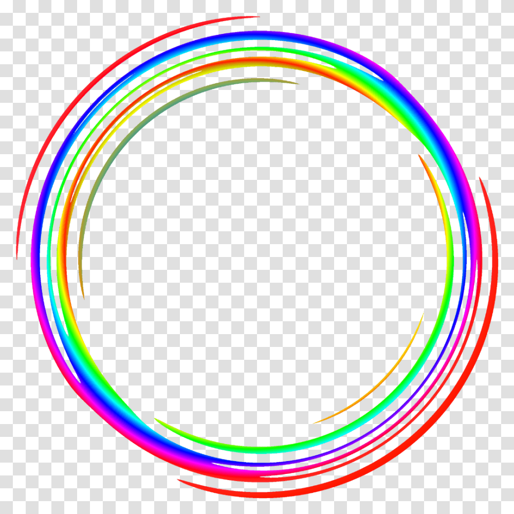 Round Frames Frame Border Borders Colorful Rainbow Circle, Hula, Toy, Light, Hoop Transparent Png