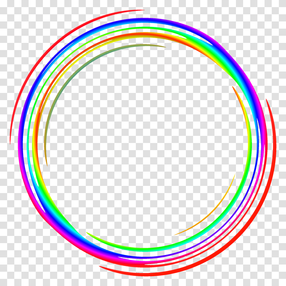 Round Frames Frame Border Borders Colorful Rainbow, Hula, Toy, Light, Hoop Transparent Png