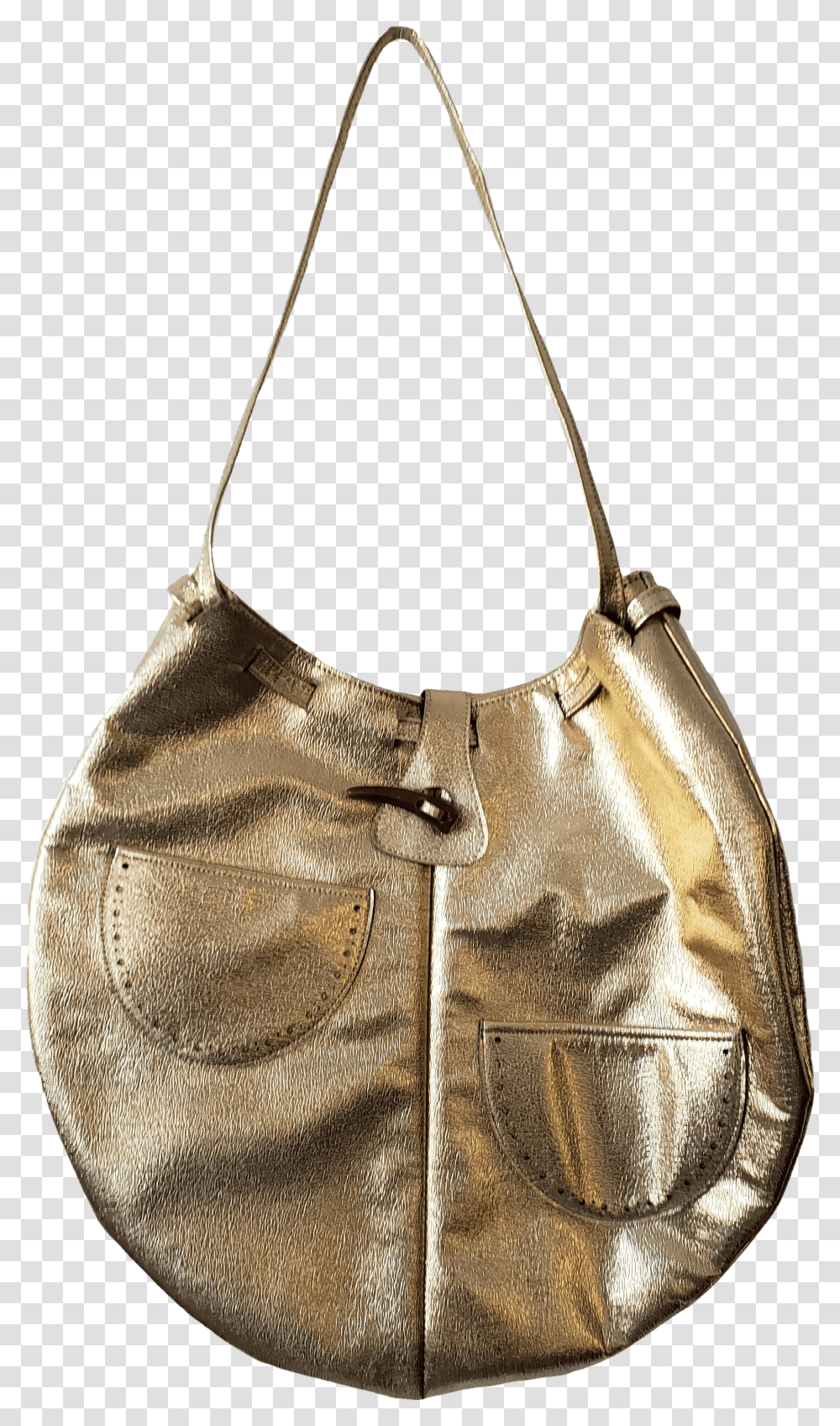 Round Gold Bag With Eyelet Pockets Shoulder Bag, Handbag, Accessories, Accessory, Purse Transparent Png