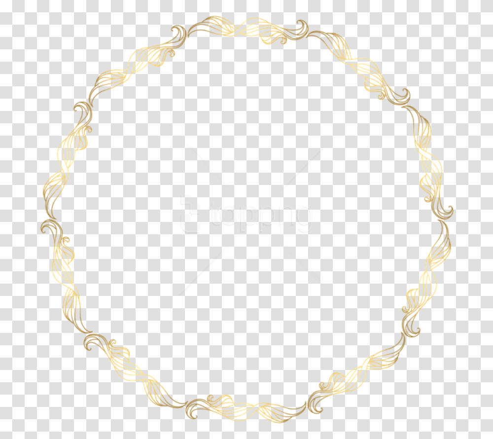 Round Gold Border With Background, Chain, Hand, Oval Transparent Png