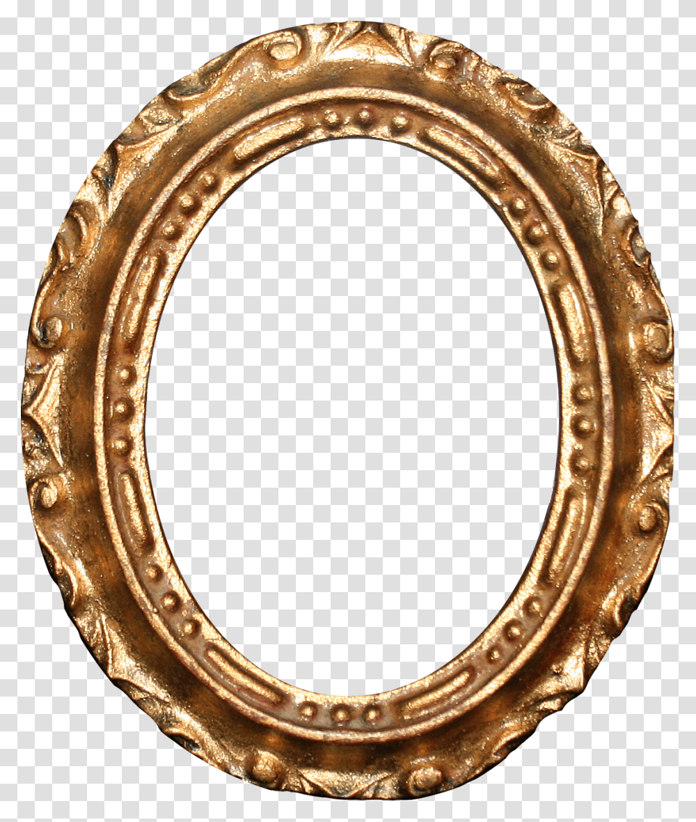 Round Gold Photo Frame, Oval, Staircase, Mirror Transparent Png