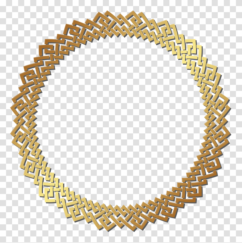 Round Golden Border Frame Clip Gallery Transparent Png