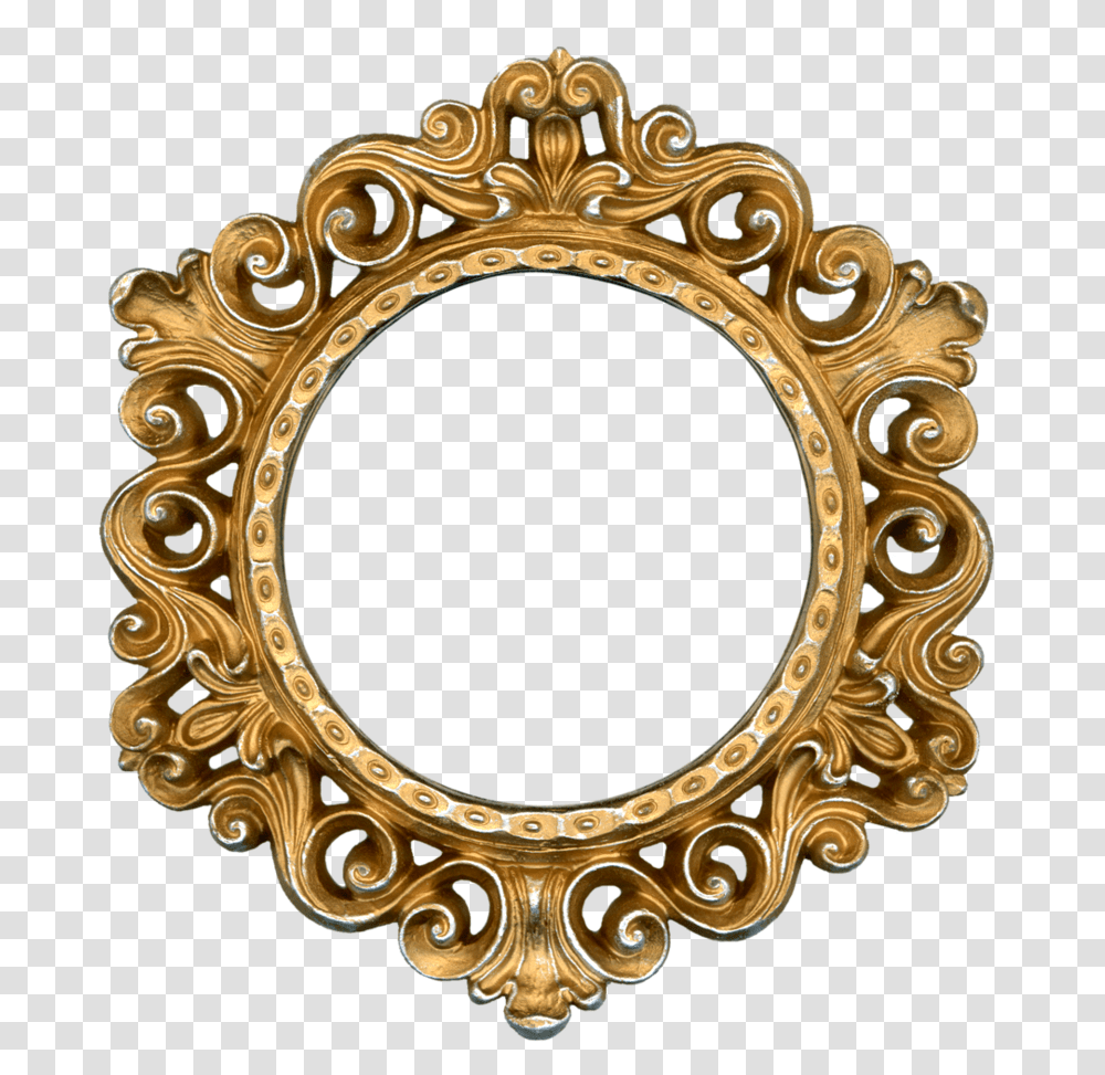 Round Golden Frame Round Frame, Gate, Oval, Pattern Transparent Png