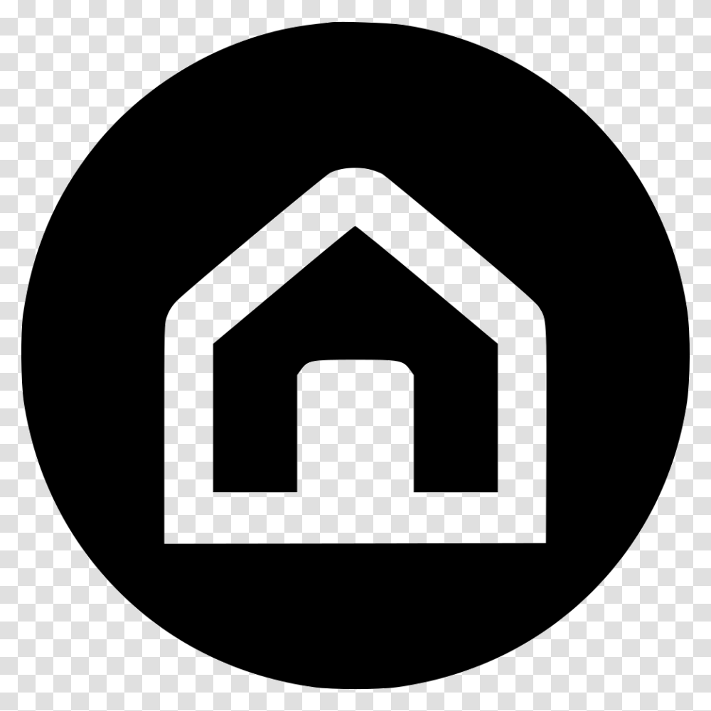 Round Home Icon, Logo, Trademark, Label Transparent Png